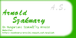arnold szakmary business card